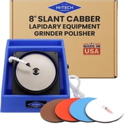 Hi-Tech Diamond 8" Slant Cabber   Lapidary Equipment Cabbing & Flat Lap Machine, Rock Polisher, Stone Shaper, Lapidary Tools, Gemstone Polishing Grinder Kit, Power Tools for Stones   8 Inch, 115V Onl