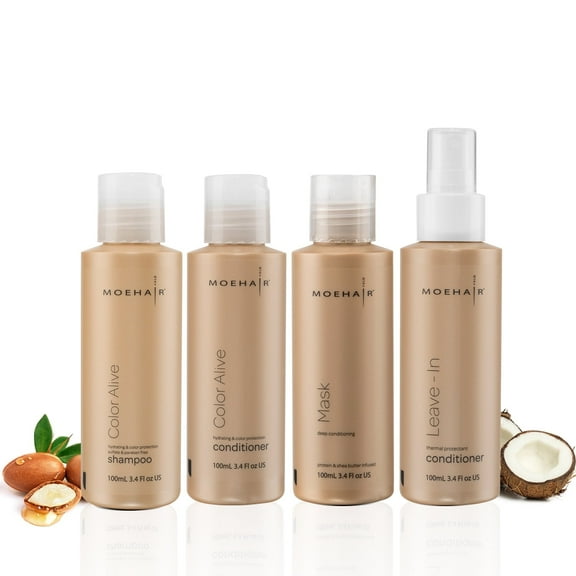 Hi-Vibes Vegan Shampoo, Conditioner, and Hair Serum (Trio Pack) | Deeply Moisturizes and Adds Shine | Sulfate and Paraben-Free