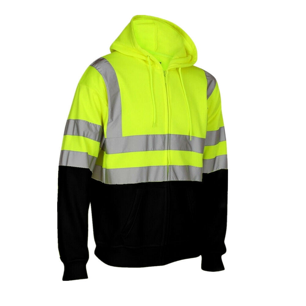 sesafety Reflective Jacket for Men, High Visibility Jackets for Men, Safety Jackets - Black - 4X-Large