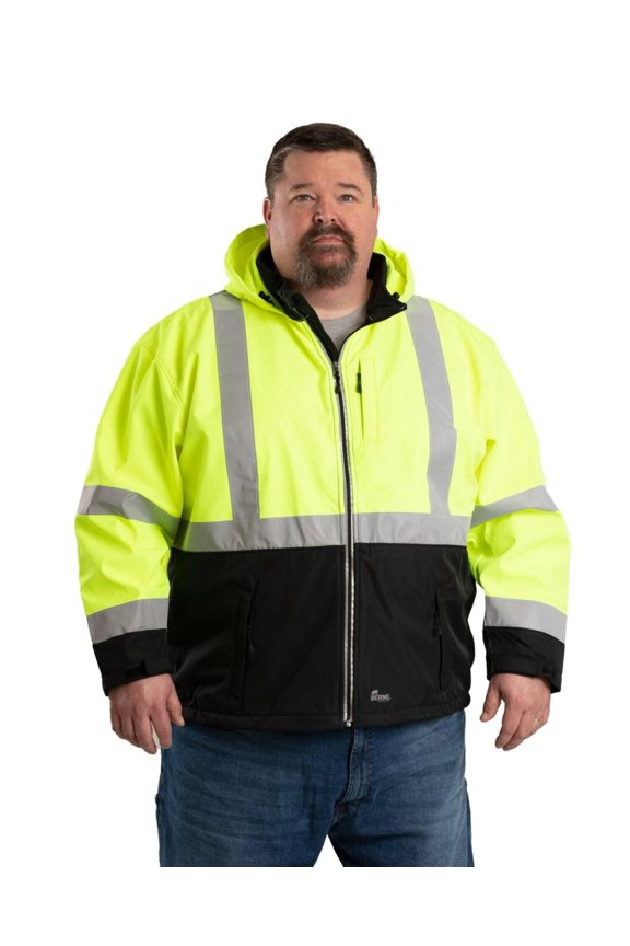 Hi Vis Class 3 Hooded Softshell Jacket