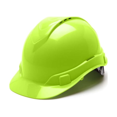 Hi Vis Green-Ridgeline Vented Cap Style 4 Pt Ratchet Suspension