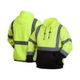 thumbnail image 1 of Hi-Vis Lime Pullover Sweatshirt with Black Bottom - Size Medium, 1 of 4
