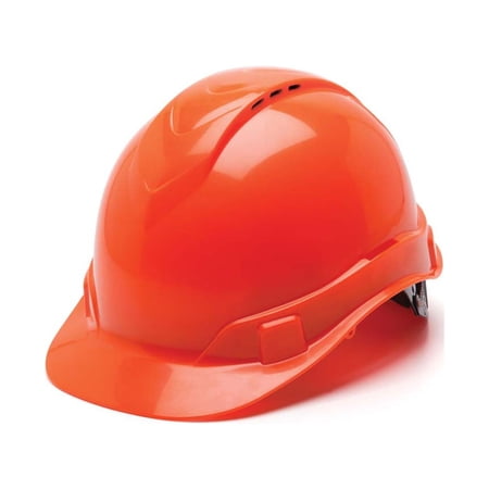 Hi Vis Orange-Ridgeline Vented Cap Style 4 Pt Ratchet Suspension
