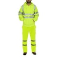 thumbnail image 1 of Hi-Vis Reflective Safety Rain Jacket and Pants for Men Women Waterproof Worker Jacket & Pants Thin Fleece Work HV Rain Suit, 1 of 5