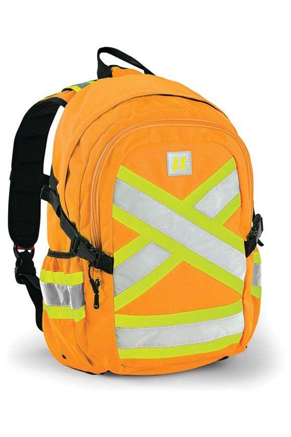 - Hi-Vis Reflective Utility Safety Backpack, Orange, Regular