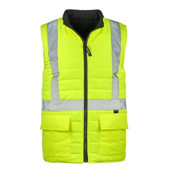 Hi-Vis Reversible Insulated Safety Vest, Class 2, Large, SAFEGEAR