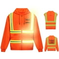thumbnail image 1 of Hi Vis Safety Hoodie Sweatshirt with Removable Sleeve High Visibility Fleece Hooded Work Jacket, 1 of 6