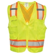 Hi-Vis Safety Vest X-Back, Two Toned Reflective, Class 2, LG/XL, SAFEGEAR