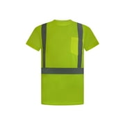 Hi Vis T-Shirt - Safety Shirt, ASNI Class 3 Reflective Safety Short Sleeve T-Shirt-6670-Yell-5XL