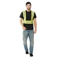 thumbnail image 1 of Hi Vis T-Shirt - Safety Shirt, ASNI Class 3 Segmented Reflective Safety T-Shirt-6685R-Blk-2XL, 1 of 9