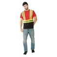 thumbnail image 1 of Hi Vis T-Shirt - Safety Shirt, ASNI Class 3 Segmented Reflective Safety T-Shirt-6685R-Blk-Red-Lg, 1 of 7
