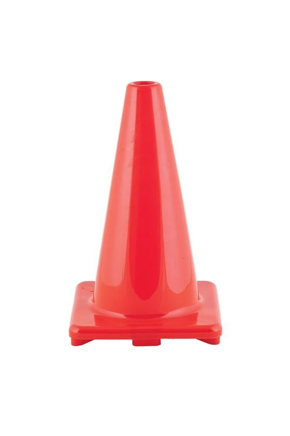 18 in. Flexible Vinyl Cone Weighted, Orange - 2 Each