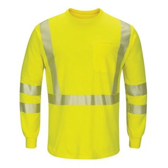 Hi-Visibility Lightweight Long Sleeve T-Shirt, Yellow & Green - 3XL