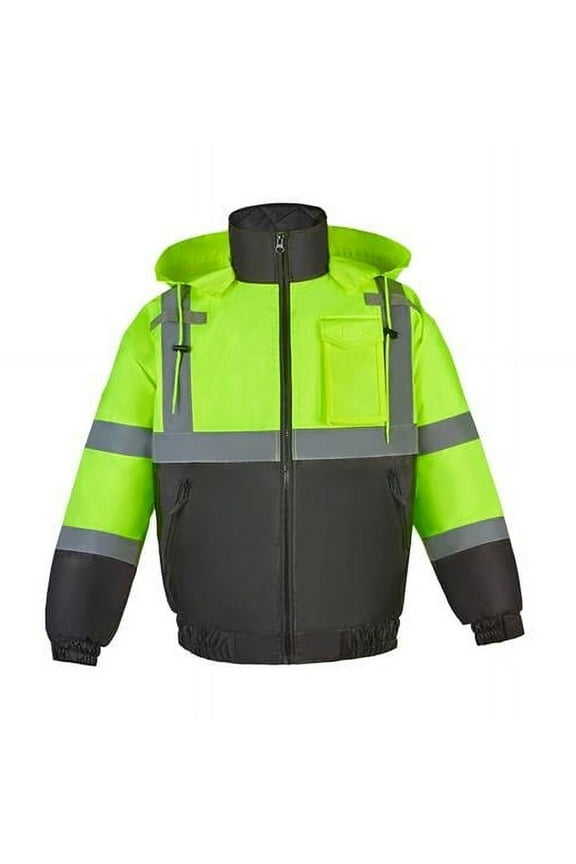 Hi-Viz Class 3 Light Weight Bomber Jacket, Lime - 2XL