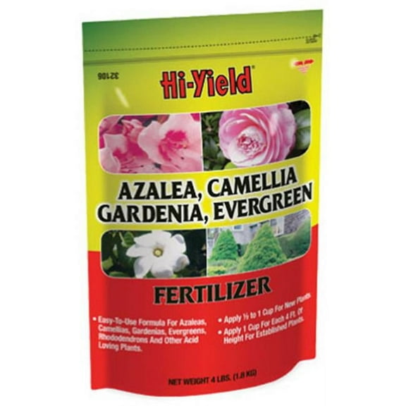 Hi-Yield (32106) Azalea, Camellia, Gardenia, Evergreen Fertilizer 4-8-8 (4 lbs.)