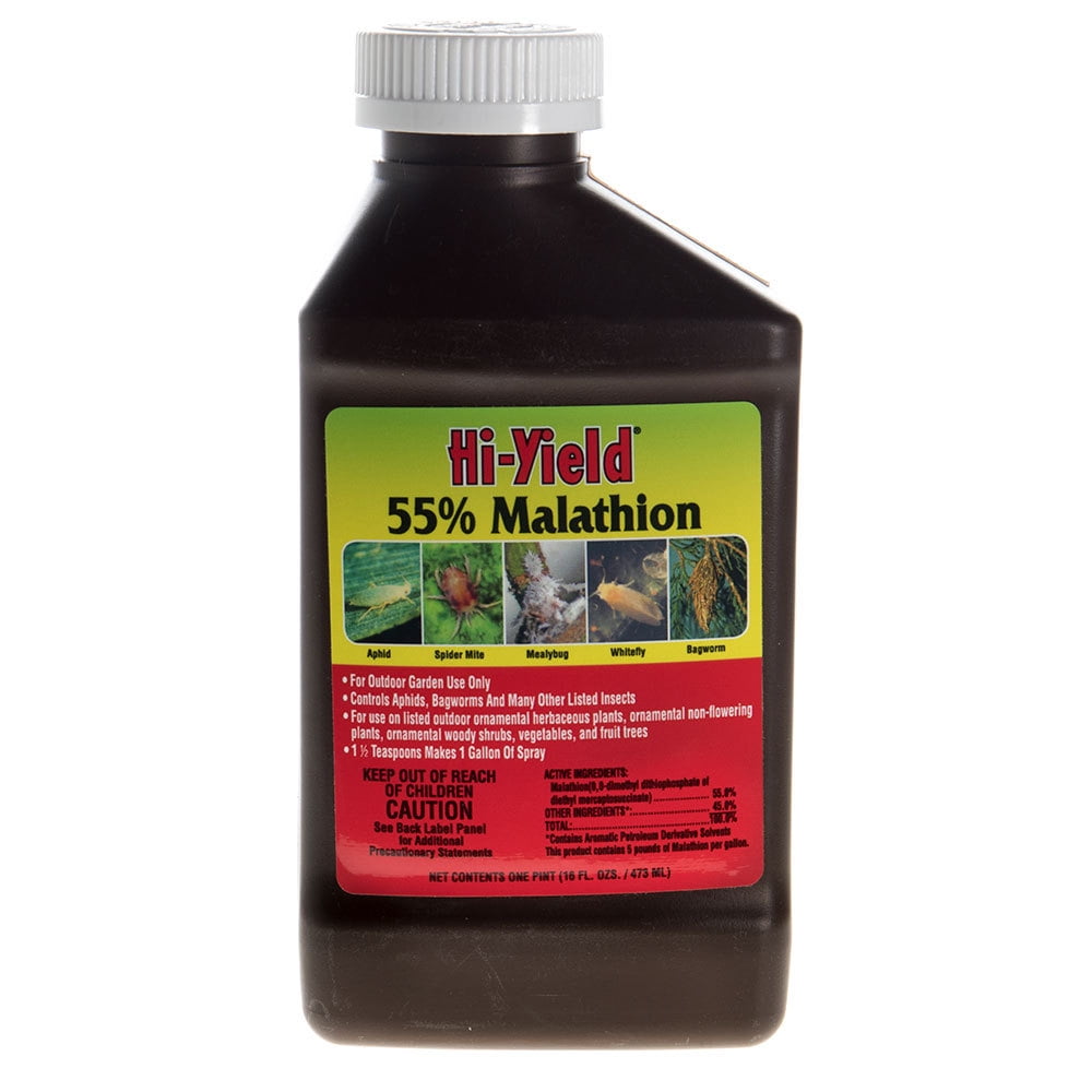 Hi-Yield 55% Malathion Spray Insect Killer Liquid Concentrate 16 oz ...