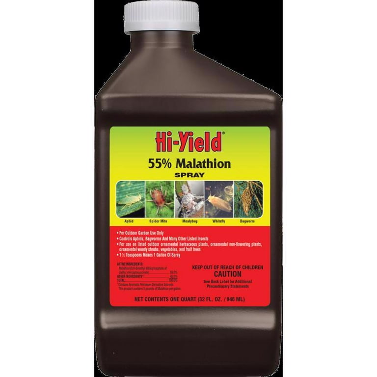 Hi-Yield 55% Malathion Spray Liquid Concentrate Insect Killer 16 oz