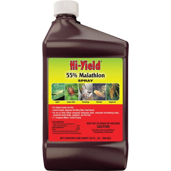 Hi-Yield 55% Malathion Spray Insect Killer Liquid Concentrate 32 oz
