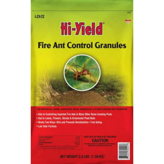 Hi-Yield (32421) Fire Ant Control Granules, Kills Chinch Bugs, Sod Webworms, Fleas, Ticks (3.5 lb.)