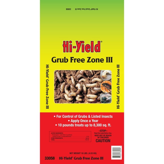 Hi-Yield Grub Free Zone III Insecticide with Season-Long Control, 10lb ...