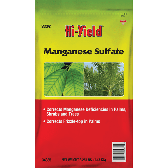 Hi-Yield Manganese Sulfate Dry Plant Food - Pack of 12 Outdoor & Indoor Plant Use, Easy Application