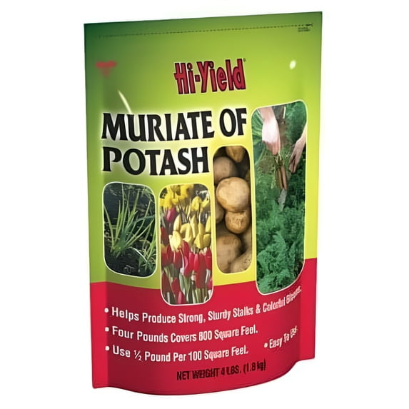 Hi-Yield Muriate Potash Fertilizer, 4 lb with Potassium Nutrients