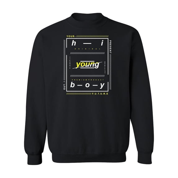 Hi Young Boy Sweatshirt Men -Image by Shutterstock, Male Medium