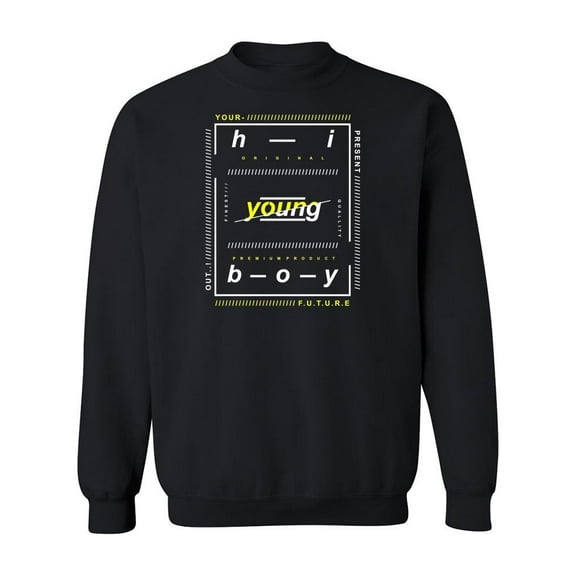 Hi Young Boy Sweatshirt Men -Image by Shutterstock, Male x-Large
