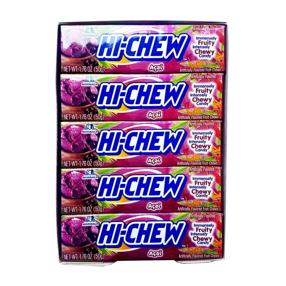 Hi-chew Aa with Chia Seeds Chewy Fruit Candies 1.76 oz. bar By Morinaga (10-pack)