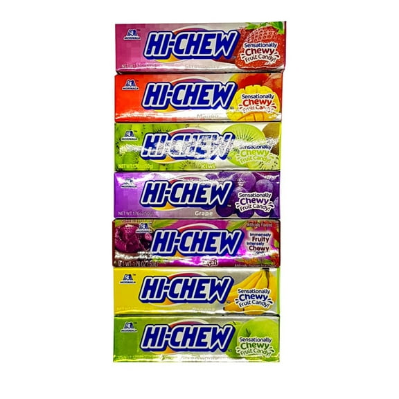 Hi-chew Assorted 7 Flavors 2 Each Chewy Fruit Candies 1.76 oz. bar By Morinaga (14-pack)
