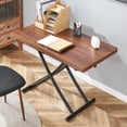 thumbnail image 1 of Hi loPres Folding Dining Table with Lift Top, 4-in-1 Multi-functional Expandable Coffee Table to Dining Table for Small Space Apartment, Walnut, 1 of 9