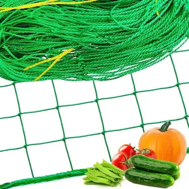 Hi-quality Nylon Garden Netting Loofah Morning Glory Flowers Vine Plants Climbing Net Cucumber Vine Grow Holder Brackets (1.8Mx1.8Meter)