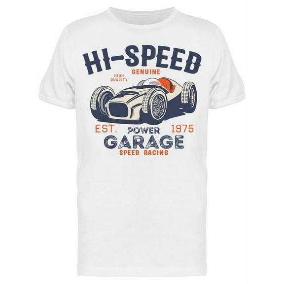 Hi-speed Garage Vintage  T-Shirt Men -Image by Shutterstock, Male Small