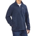 thumbnail image 1 of Hi-tec Men's1/4 zip fleece pullover, high performance Fabric (Blue, XX-Large), 1 of 5