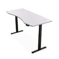 thumbnail image 1 of Hi5 Ez Electric Height Adjustable Standing Desk with ergonomic contoured Tabletop (59"x 31.50") and dual motor lift system for Home Office Workstation -(Pure White top / Black frame), 1 of 1