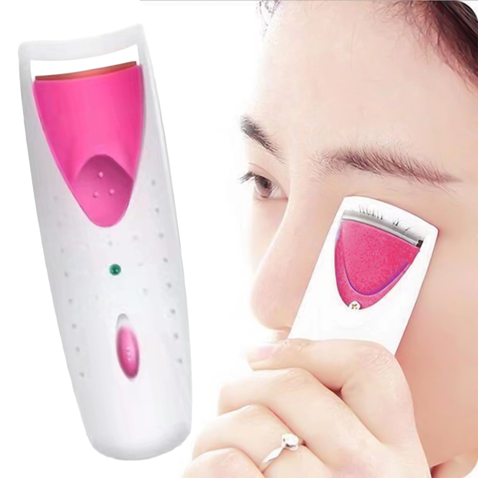 HiAZHWU Electric Automatic Heated Eyelash Curler For Women,Portable Electric Lash Curler With Silicone Heating Pads,Constant Temperature Control Eyelash Curler
