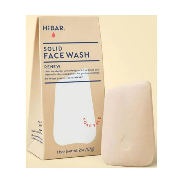 HiBAR RENEW Solid Face Wash Bar, 1 unit.
