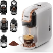 HiBREW 5-in-1 Expresso Machines for Home, Compact Coffee Machine for Pods, Capsules & Espresso Powder H2B