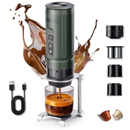 HiBREW H4C Portable Espresso Machine, 20Bar Wireless Coffee Maker for Travel, Car and Home