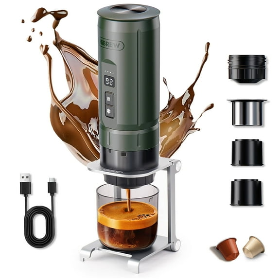HiBREW H4C Portable Espresso Machine, 20Bar Wireless Coffee Maker for Travel, Car and Home