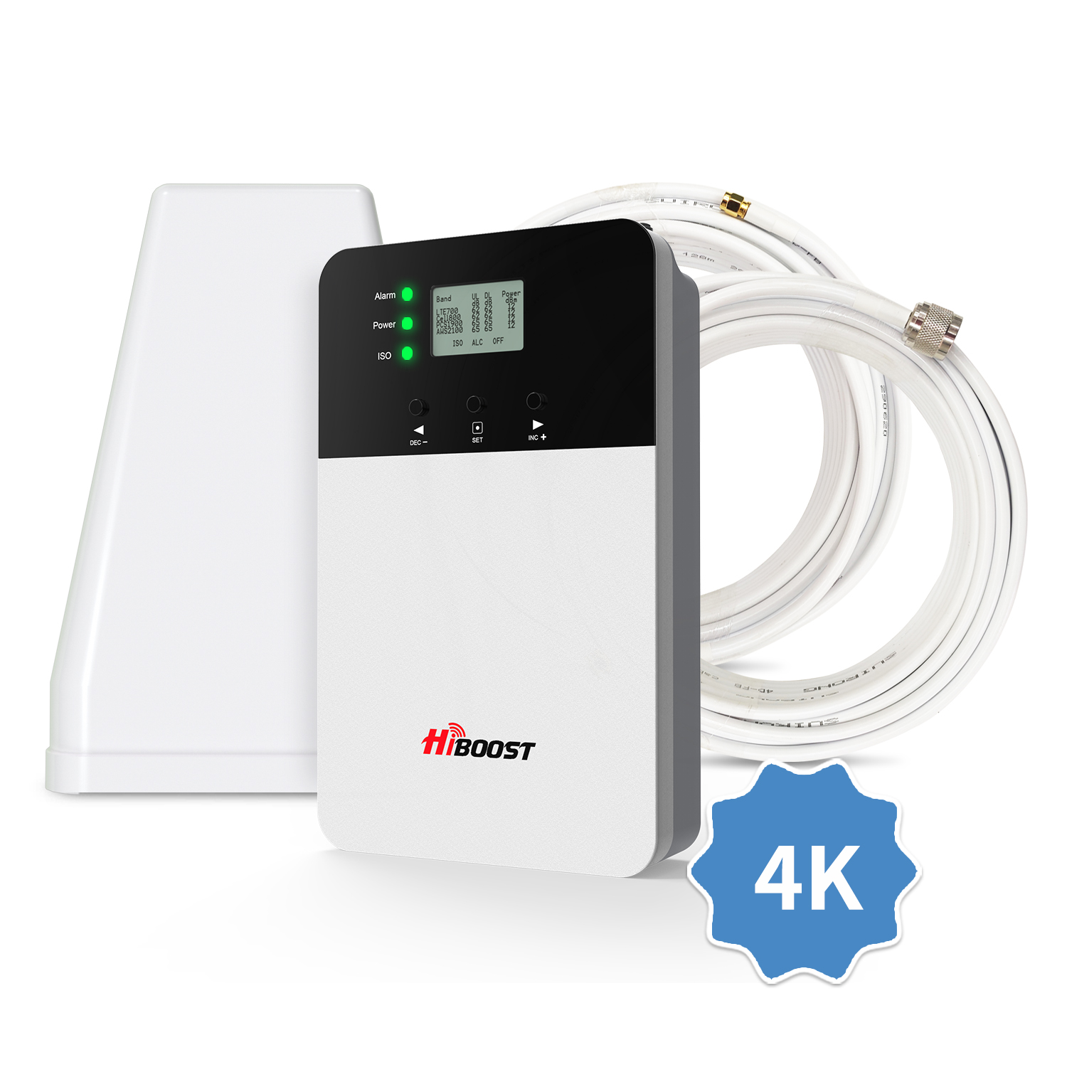 HiBoost 4K Plus Home Cell Phone Signal Booster with Built-in Antenna for Home and Office, Up to 4,000 sq. ft - image 1 of 7