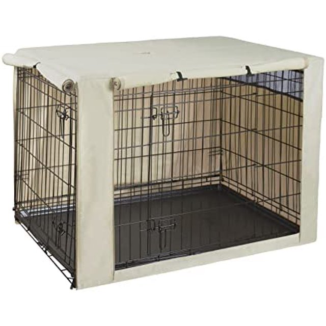 HiCaptain Double Door Dog Crate Cover(Fits 22 24 30 36 42 48 inches