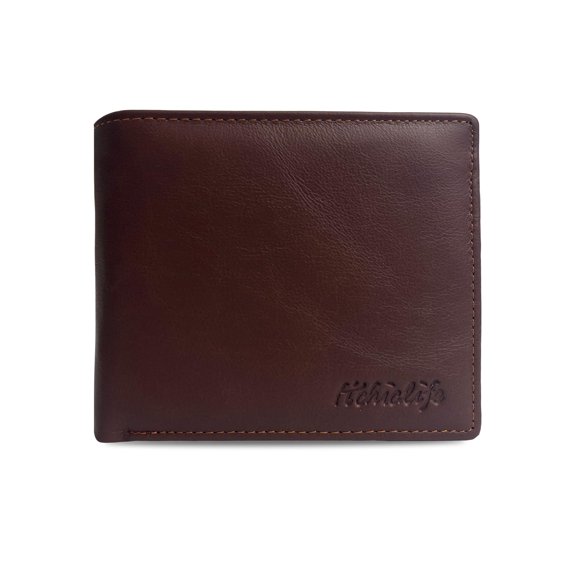 HiChiclife Wallet for Men, Genuine Slim Bifold Wallet for Men with Secure RFID Protection, Features an ID Window, Coin Pocket Y101