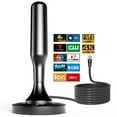 thumbnail image 1 of HIDB TV Antenna for Smart TV Indoor, Digital Indoor HD Antennas with Strong Magnetic Base, Easy Installation, Long Range Reception for Local Channels 4K 1080P, 10ft Long Cables (Black), 1 of 8
