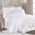 thumbnail image 1 of HiEnd Accents 3 Pc Rosaline Washed Linen King Comforter Set King White, 1 of 2