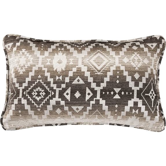 HiEnd Accents Chalet Aztec Decorative Pillow, 34x21 inch, Modern Southwestern Rustic Style Luxury Bedding, Decorative Throw Pillow