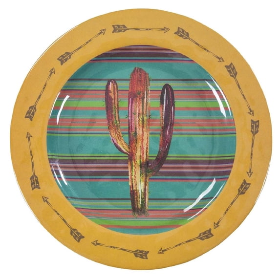 HiEnd Accents Cactus Southwestern 11" Melamine Dinner Plate Set