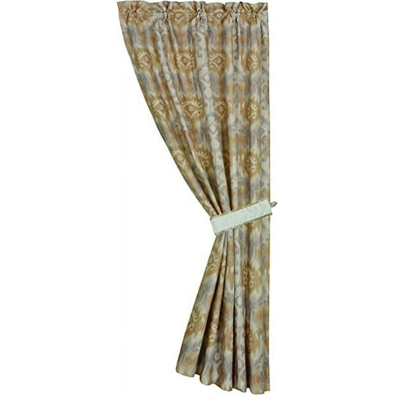 HiEnd Accents Casablanca Curtain, 48 by 84', Geometric, Yellow