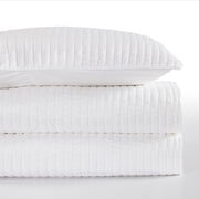 HiEnd Accents Channel Satin Quilt, King White