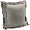 thumbnail image 1 of HiEnd Accents Double Flanged Washed Linen Pillow, 20x20 Taupe Taupe 20x20, 1 of 1